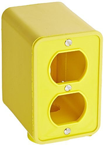 Duplex Cover Plates Yellow Woodhead 3000-10 Super-Safeway Multiple Outlet Box C-Clamp Double Sided Mounting Box with Standard Depth 