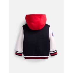 Spider Man Toddler Boys Colorblock Full Zip Hooded Varsity Jacket, Sizes 2T-5T