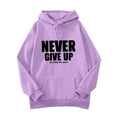 thumbnail image 4 of Holzkary Hoodies for Women Oversized Sweatshirts Loose Hooded Sweatshirt with Fleece and Versatile Printed Top Fall Fashion Outfits 2025 Casual Sweaters Tops Workout Winter Clothes Light Violet M, 4 of 5