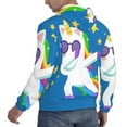thumbnail image 6 of Xecao Cool Unicorn Star Golden Pattern Men's Adult Pullover Hoodie,Hooded Sweatshirt-Large, 6 of 7