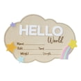 thumbnail image 2 of Dserhfy Baby Announcement Sign Hello World Newborn Sign Wooden Birth Announcement Sign Keepsake Baby Shower Gift for Nursery Decor Photo Prop, 2 of 6