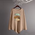 thumbnail image 4 of Camiseta de manga larga con cuello redondo y estampado informal a la moda de verano para mujer Fridja  fjkfkj1608, 4 of 4