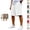 White, variant on Mfakffe Mens Casual Athletic Shorts Drawstring Elastic Waist Loose Fit Fashion Workout Shorts Lightweight Knee Length Walking Pants