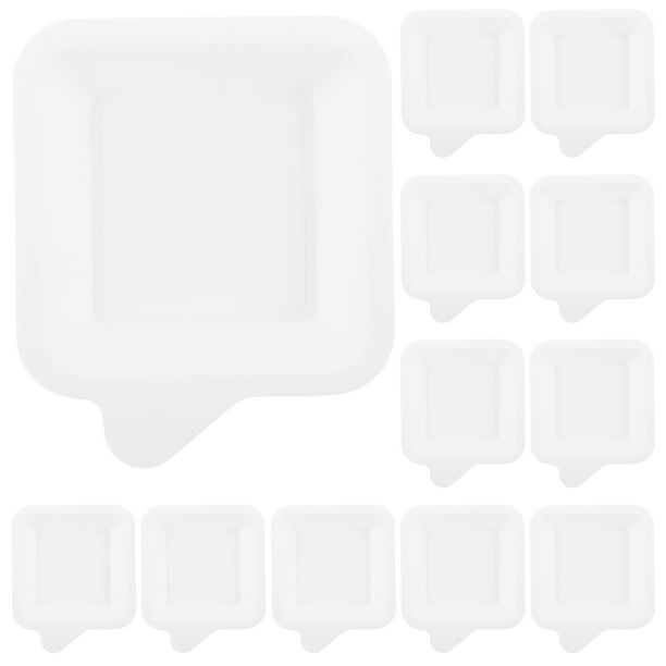 KAKOWELY 40 platos cuadrados de papel desechables para cena, pasteles y fiestas de cumpleaños.