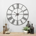 thumbnail image 6 of Solange Round Metal Wall Clock - 30" Gray, 6 of 10