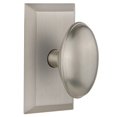 thumbnail image 1 of Nostalgic Warehouse Studio Plate with Homestead Knob, Passage - 2.75", Satin Nickel, 1 of 1