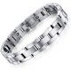thumbnail image 1 of Pulseras magnéticas de drenaje linfático terapéutico para hombres, alivio del dolor de artritis, desintoxicación linfática, elegante pulsera de terapia magnética de titanio y acero inoxidable, 1 of 5