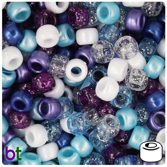 BeadTin Stellar Multi 9mm Barrel Pony Beads (500pcs)