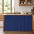 thumbnail image 2 of Navy Blue Pure Color Cabinet Curtains 32"W x 55"L,Dustproof Sink Skirt Curtain for Kitchen Bathroom,Aesthetics Contemporary Luxury Adhesive Desk Skirt Door Cover Curtains for Pantry Office Closet, 2 of 8