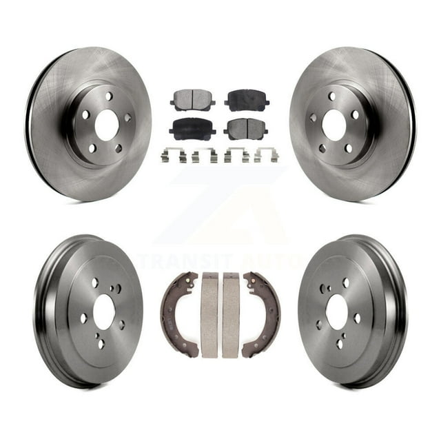 Transit Auto Front Rear Disc Brake Rotors Ceramic Pads and Drum Kit for Car Toyota Corolla K8T-103685