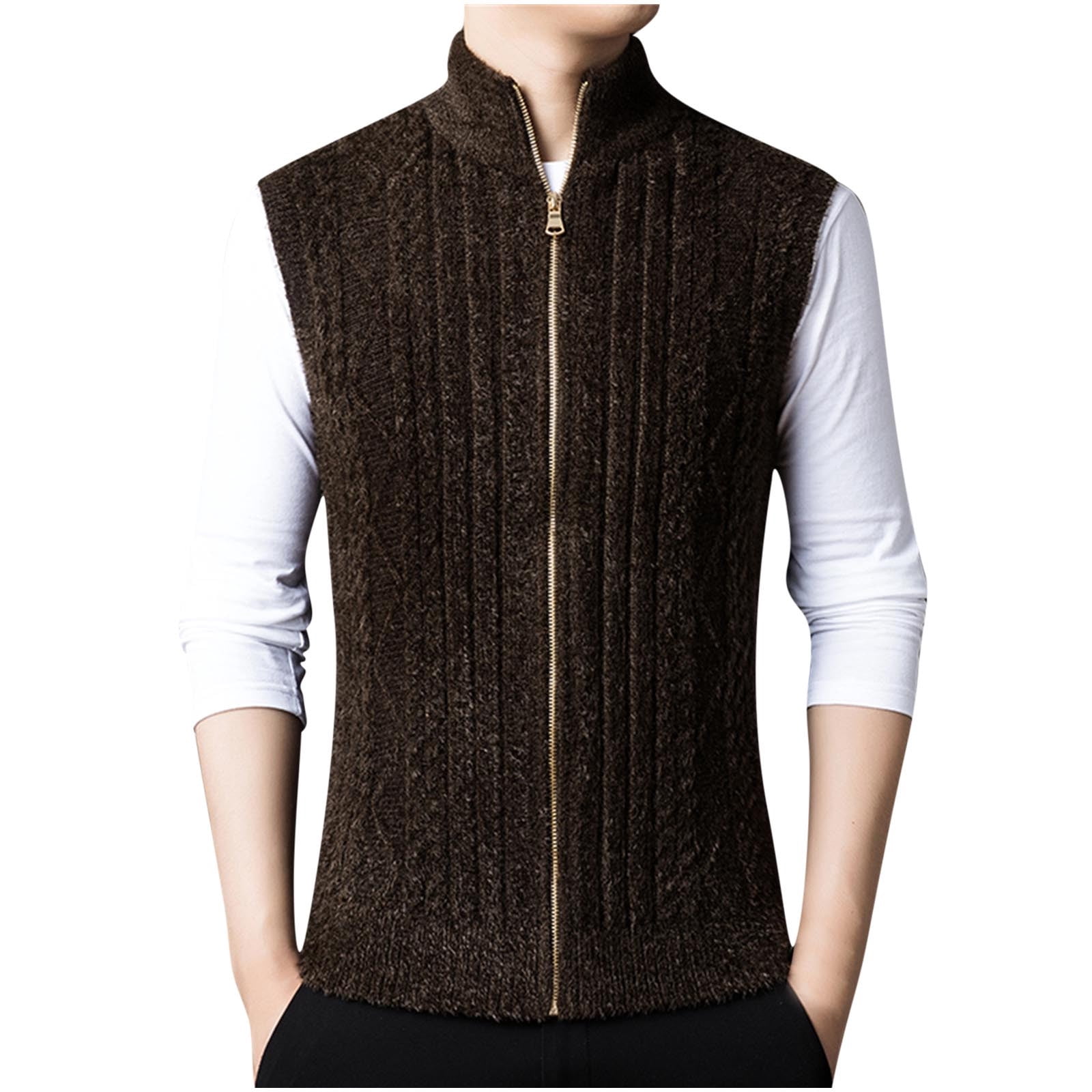 Pejock Mens Windproof Lightweight Golf Vest Outerwear with Pockets, Softshell Sleeveless Jacket for Running Hiking Sports