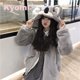 thumbnail image 3 of Chaqueta de felpa gruesa y cálida para mujer, bonita, para primavera y otoño, con orejas de koala kawaii, sudaderas con capucha, bonitas, para estudiantes y niñas, 3 of 4