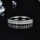 thumbnail image 3 of Anillo de diamantes en hilera de moissanita para mujer, chapado en plata 925, oro de 18 quilates, anillo sencillo personalizado, 3 of 6