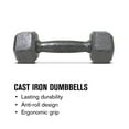 thumbnail image 3 of Weider Cast Iron Hex Dumbbell, 3-70 lbs with Knurled Grip, 3 of 6