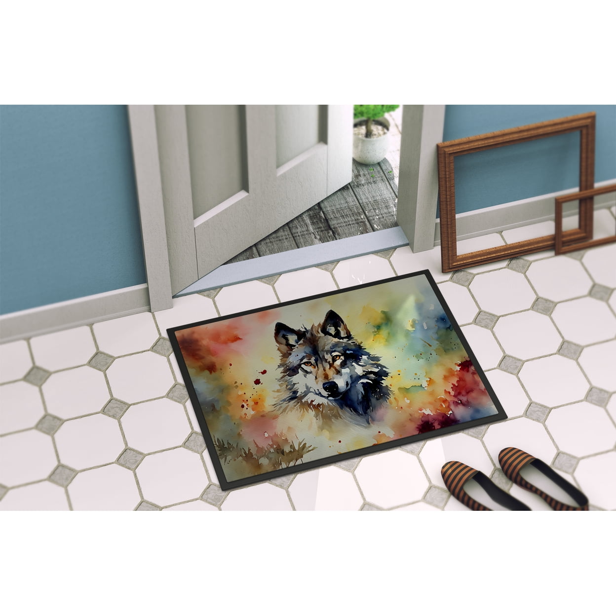Carolines Treasures DAC3004MAT 0.15 x 18 x 27 in. Wolves Wolf Doormat