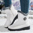 thumbnail image 2 of Water Mid Calf Winter Boots for Women with Warm Easy Side Zipper - Tread Cold Weather Outdoor Footwear, 2 of 9