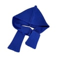 thumbnail image 3 of Bufanda con capucha, 2 en 1, calentador de orejas, resistente al viento, de punto, para mujer, otoño azul, 3 of 7