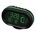 thumbnail image 3 of Abbracc Voltmeter Thermometer Car Alarm Clock LCD Screen Green Orange, 3 of 9