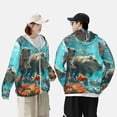 thumbnail image 4 of Vsdgher Underwater Swimming Guinea Pig Print Adult Hoodie Shirts Rash Guard for Men Women,Long Sleeve Sun Protection Fishing Shirts for Athletic Running Swim-Small, 4 of 7
