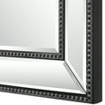 thumbnail image 3 of 32 Inch Wood Wall Mirror, Beveled Mirror Frame, Silver, Saltoro Sherpi, 3 of 5