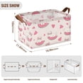 thumbnail image 5 of Rectangle Storage Basket with Handles Cat Watermelon Collapsible Storage Bin Large Storage Bins Decorative for Clothes Toys Bedroom, 5 of 8