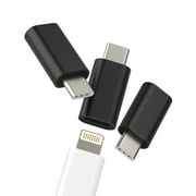 Lightning Female to USB C Male Charger Adapter(3Pack)for iPhone 16 15 Pro Max for Apple Type C Cable Connector Lighting Charging Accessories for iPad Converter Compatible for Samsung Tipo C Adaptor