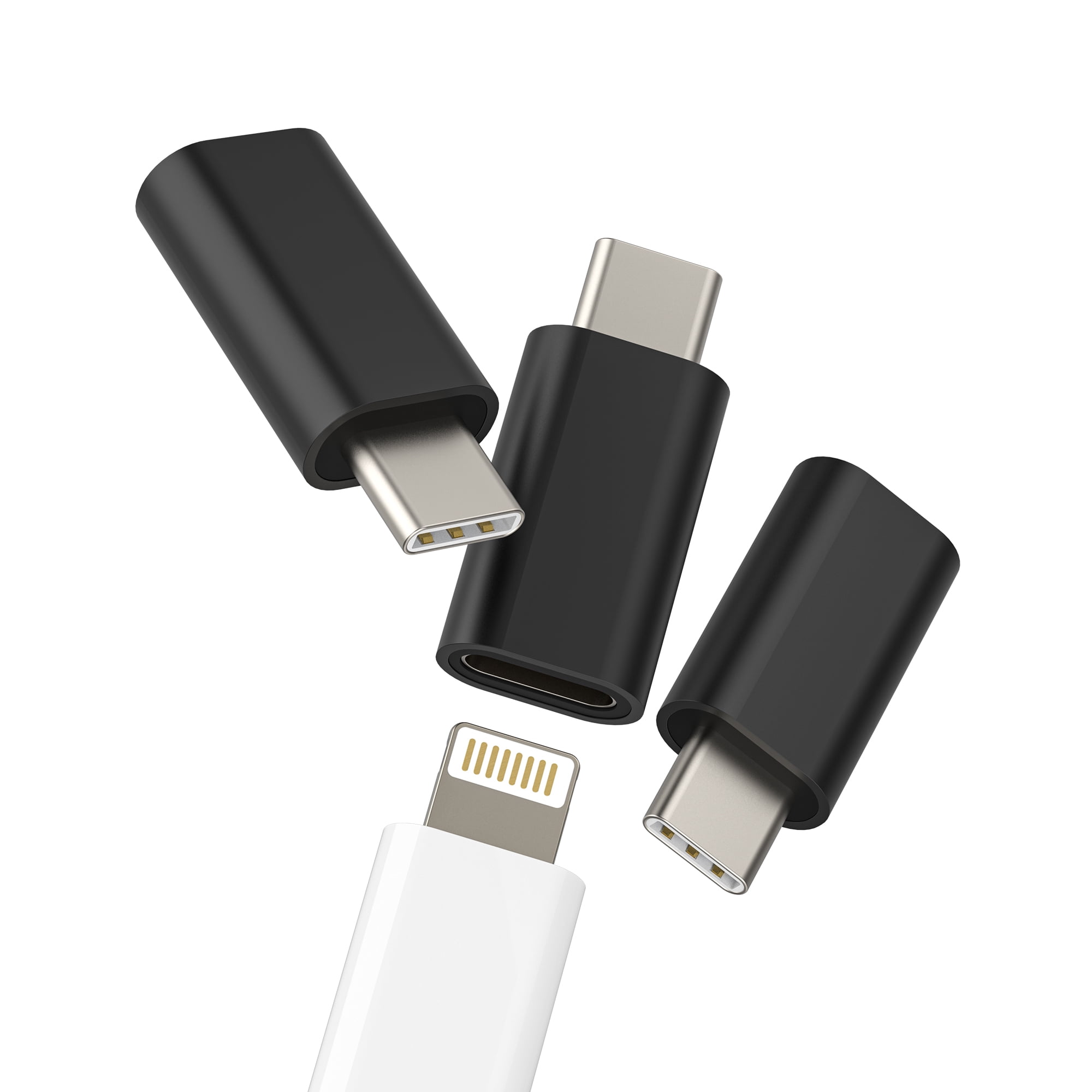 Lightning Female to USB C Male Charger Adapter(3Pack)for iPhone 16 15 Pro Max for Apple Type C Cable Connector Lighting Charging Accessories for iPad Converter Compatible for Samsung Tipo C Adaptor