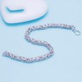 thumbnail image 2 of K-KED Fine Pt950 Real Platinum 950 Women Men 5mm Byzantine Link Bracelet 7.1inchL, 2 of 6