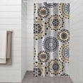 thumbnail image 2 of Beige Ethnic Mandala Pattern Shower Curtain 36"x72" ,Bathroom Decorative Shower Curtains Set with 12 Hooks,Modern Waterproof Washable Shower Curtain, 2 of 6
