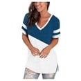 thumbnail image 3 of Mittory Womens Plus-Size Tops Color Block T Shirts Short Sleeve Tunics T Shirts Summer Short Sleeve Casual Cotton, 3 of 8