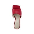 thumbnail image 3 of MARC FISHER Womens Red Cushioned Danria Square Toe Stiletto Slip On Dress Heeled Sandal 8.5 M, 3 of 3