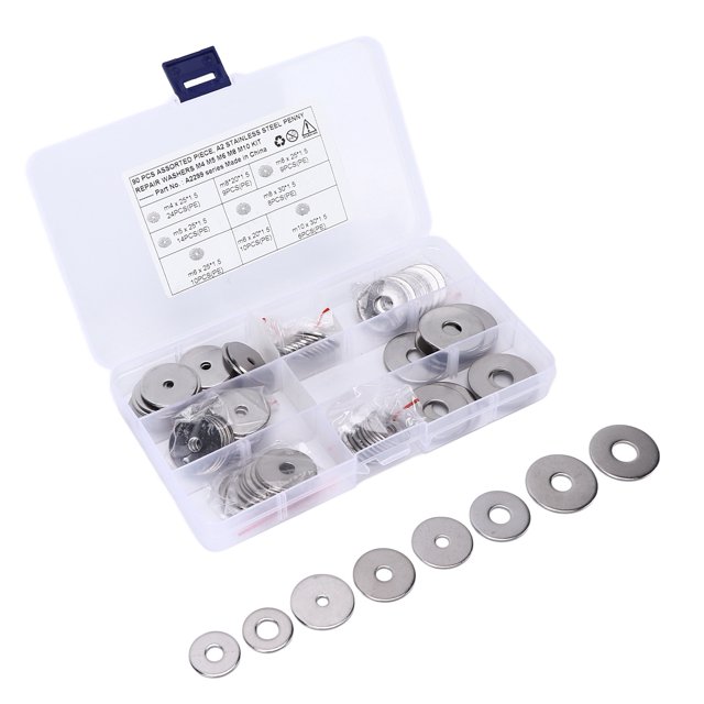 Penny Junta, Arandelas De Reparación De Acero Inoxidable 304 Universal Con Etiqueta De Especificación Para Maquinaria De Construcción Para Camiones Para Autobuses ZAQW Penny Gasket