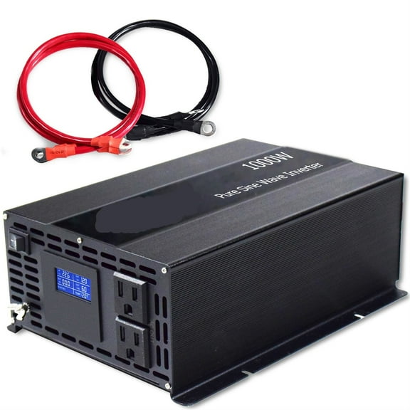 Solar Panel Power Inverter 1000W Pure Sine Wave Inverter 12V/24V/36V/48V DC to 100V/120V//230V/240V AC Converter Transformer ,Protect Your Appliances
