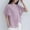 Purple, variant on Ayolanni Short Sleeve Tops Women Chiffon Beige Flutter Solid Button-up Shirts Shirts for Ladies L