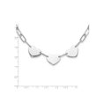 thumbnail image 3 of Collier Trombone en Argent Sterling à Triple Cœur (17,5 Pouces), 3 of 4