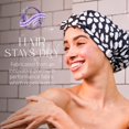 thumbnail image 2 of GRACE & COMPANY Bonnet de Douche de Luxe pour Femmes - 100% Imperméable Réutilisable Lavable et Respirant - Casablanca, 2 of 5