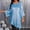Light blue, variant on Sparkly Sequin Tops for Women 3/4 Bell Sleeve V Neck Glitter Blouse Dressy Party Shirt Shimmer Elegant Holiday Outfits for Christmas New Year Club, Light Blue,XXXXXL