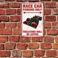 thumbnail image 6 of 8" x 12" Aluminium Retro Sign Race Car Parking Sign Room Decor Home Decoration - Cute Race Car Gifts for Men Boys Wall Art Red, 6 of 7