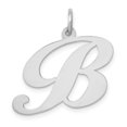thumbnail image 1 of Beautiful 14k White Gold Large Fancy Script Initial B Charm, 1 of 2