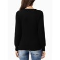 thumbnail image 5 of Women's Crew Neck Button Down Long Sleeve Cardigan Sweater, 5 of 7