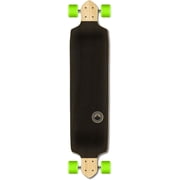 Yocaher Drop Down Maple Longboard Complete Cruiser with ABEC-9 Bearings and Trucks - Stained Black