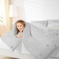 thumbnail image 3 of Feelyou Spooky Spider Web Queen Comforter Set, Cute Silver Halloween Spider Comforter Sets Queen, Gray Reversible, 3pcs, 1 Comforter and 2 Pillowcases, 3 of 7