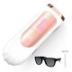 thumbnail image 1 of Dispositivo de depilación para mujeres y hombres con gafas de sol y cuchillos de afeitar, actualización a 999,900 flashes para piernas, brazos, axilas y cuerpo faciales., 1 of 5