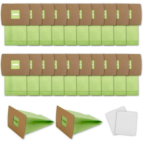 22 Pack Type BB Compact Canister Bags Replacement for Oreck XL Buster B Canister Vacuum bags PKBB12DW BB180 BB280 BB850 BB870 BB900 BB1000 MV160 with 2 Motor Filter