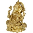 thumbnail image 2 of Exotic India Kamalasana Ganesha - Brass Statue, 2 of 2