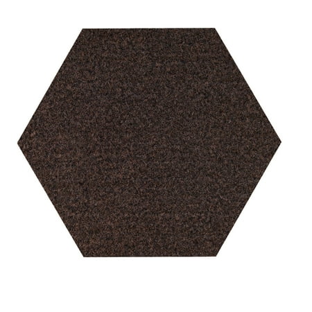 Porch Area Galaxy way kids Favorite area rugs with Rubber Marine Backing for Patio, Porch, Deck, Boat, Basement or Garage with Premium Bound Polyester Edges Chocolate 14'x14' Hexagon ()