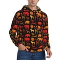 thumbnail image 2 of Sikiie Animal Men's Hoodie, Essentials Hoodie, Sweatshirt, Pullover Hooded Sweatshirt for Men-X-Large, 2 of 7