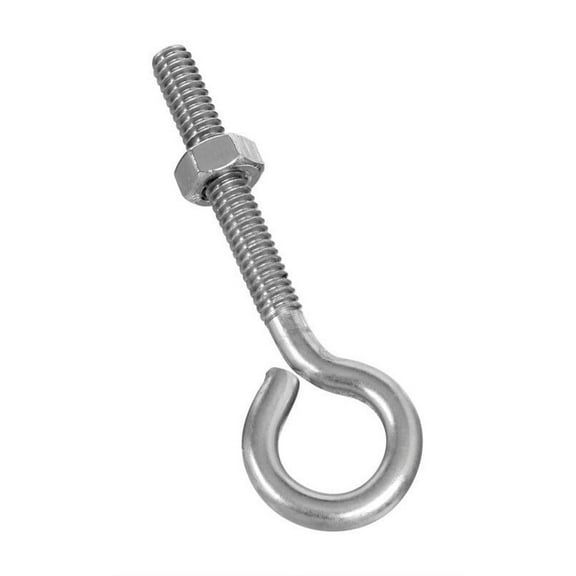 National Hardware Eye Bolt 2161BC - Stainless Steel, Smooth Finish - 1 in, Hex Nut Included
