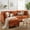Orange, variant on Advwin 3-Seater Oversized Modular Sectional Sofa with Storage Under Each Seat & Ottoman, Modern Chenille Sectional Couch Sleeper with Extra Wide & Deep Seats for Living Room, Orange