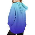 thumbnail image 3 of Dgankt Girls Sweatshirt Solid Color Long Sleeves Medium To Large Casual Hooded Pockets Pullover Top for 5-14 Years, 3 of 5